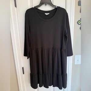 Crown & Ivy Black Swing Dress – Size Large NWT